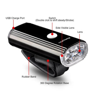 Dark Knight Front Rechargeable Bicycle Light